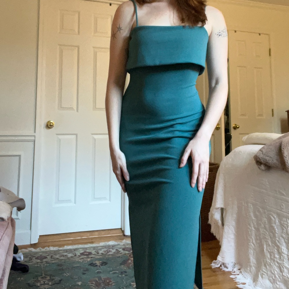 Leith Teal Midi Dress